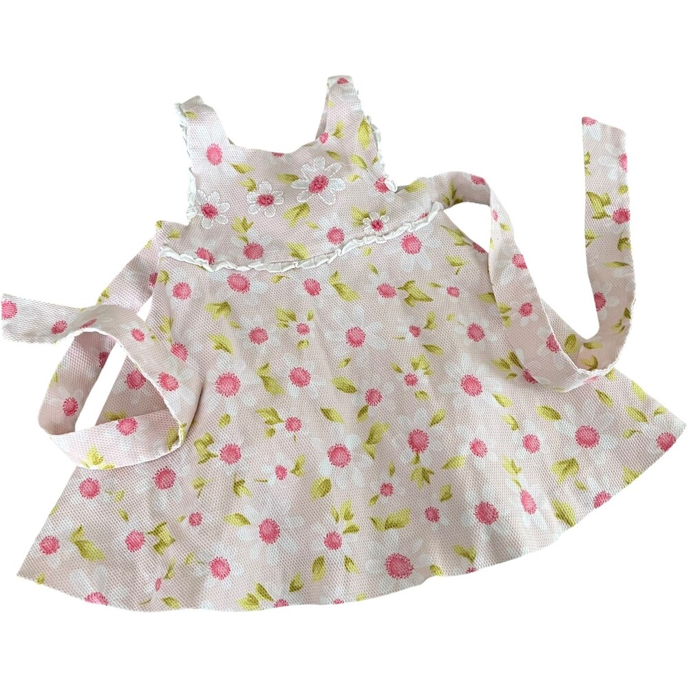 Florence Eiseman Baby Girl Dress 18M Pink Floral Embroidered Ruffle Cotton Lined